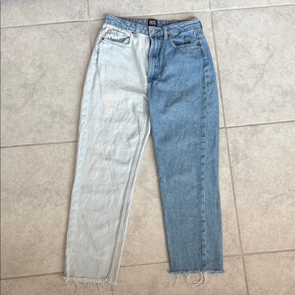 Urban Outfitters BDG Dual-Tone Straight Leg Jeans